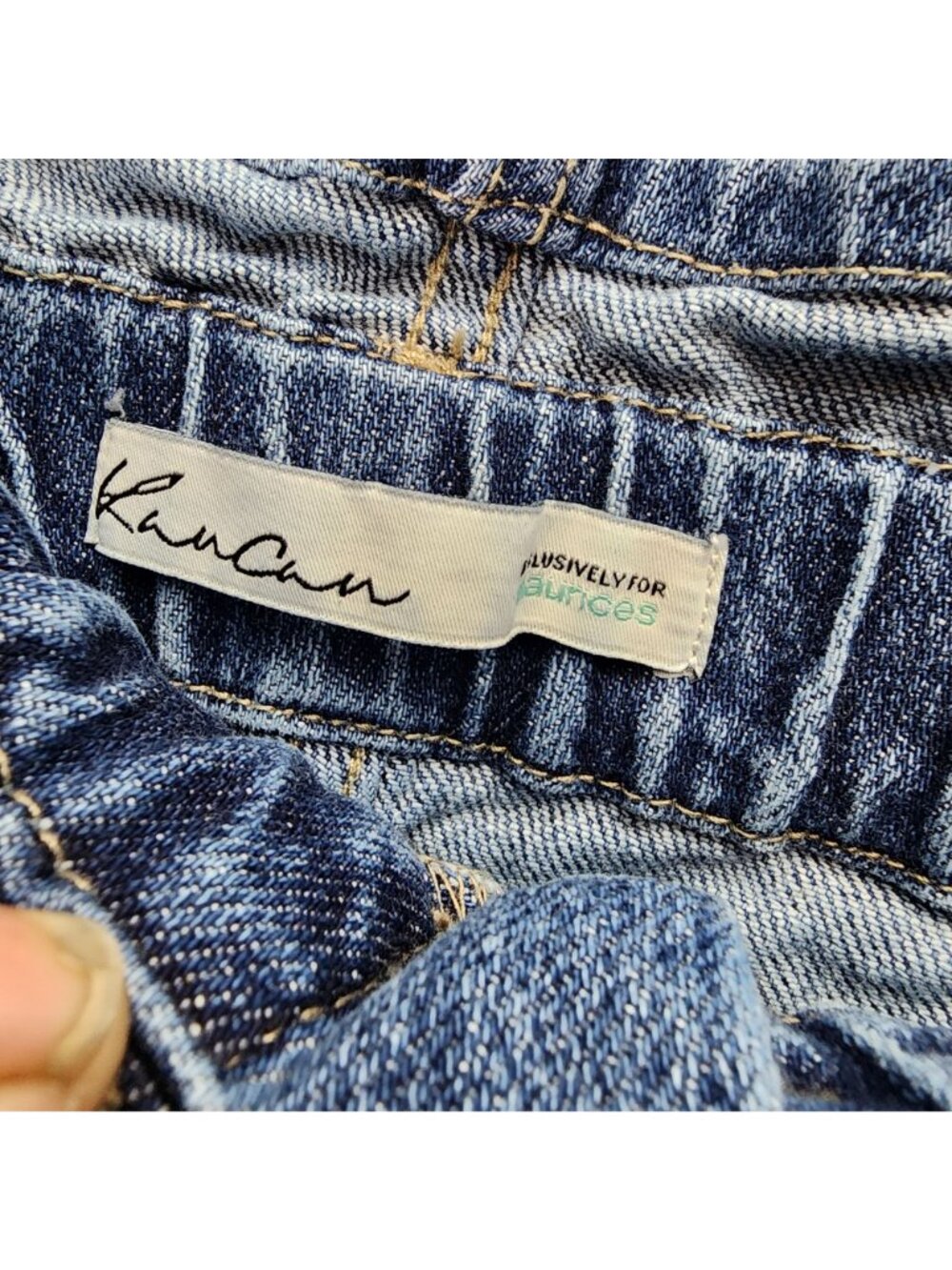 KanCan Shorts Womens 31 Blue Stretch Denim Jean Jorts - Picture 4 of 13